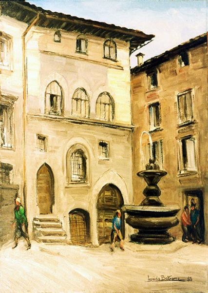 Gubbio: fontana del Bargello di Beltrame Leonida
