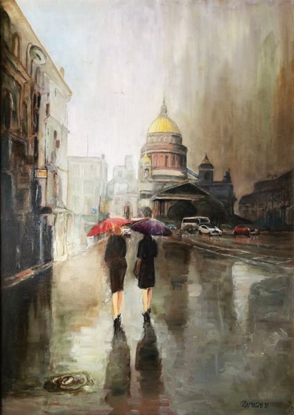 Due ombrellini a San Pietroburgo di Zamagni Lucio