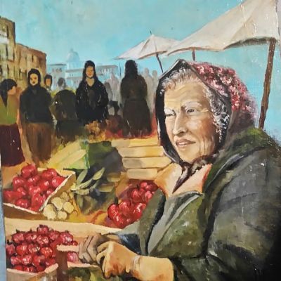 Anziana al mercato
