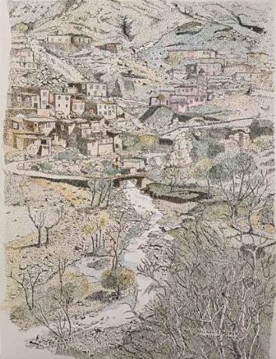 Villaggio berbero sul Tizi-n'Tichka