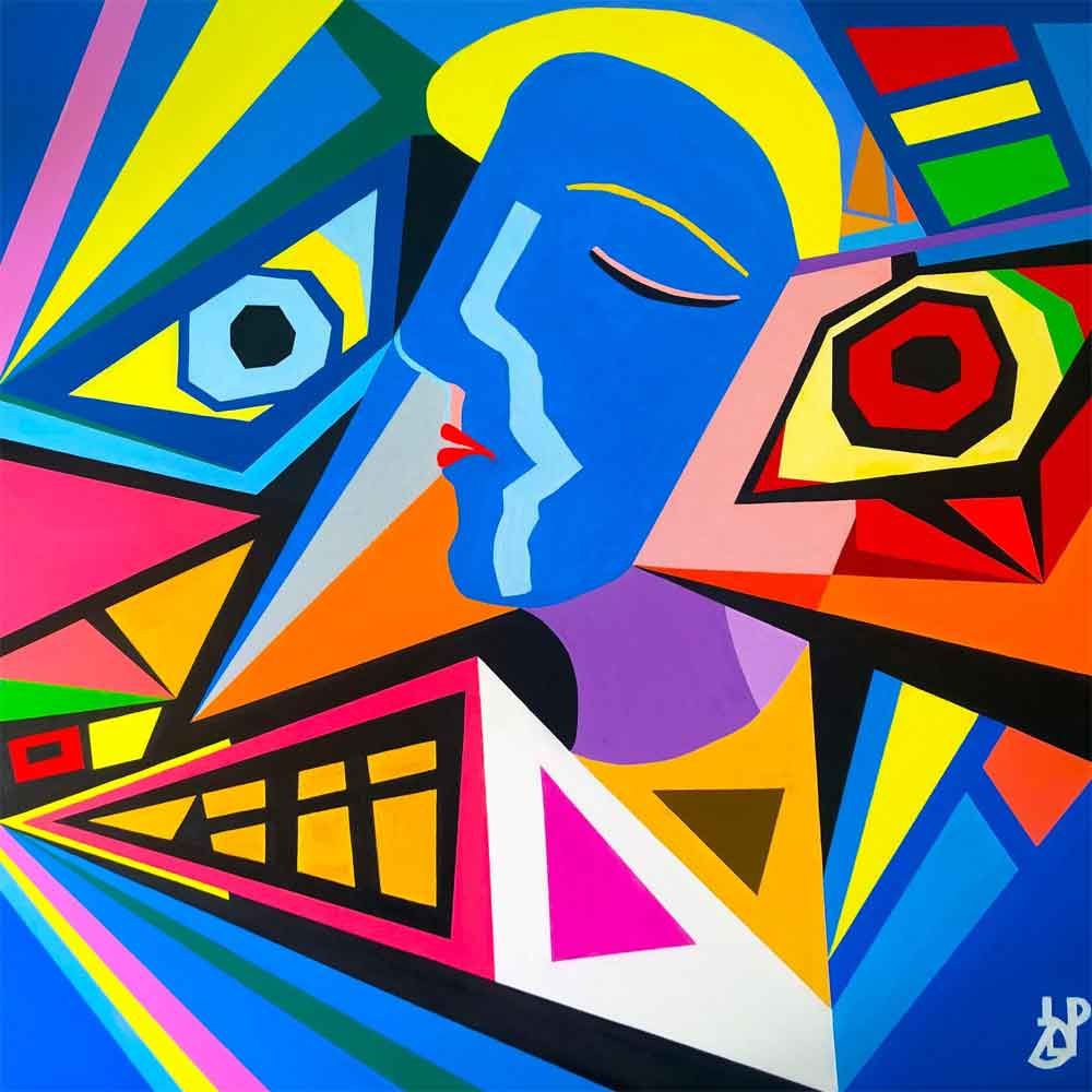 Donna con cappello giallo